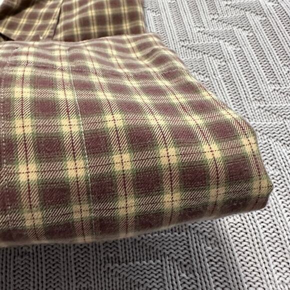 Ermenegildo Zegna brown fall plaid button down size L - Picture 4 of 10